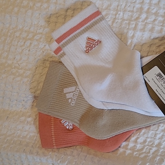 ADIDAS WOMEN'S HIGH QUARTER AEROREADY CUSIONED SOCKS - Picture 2 of 2